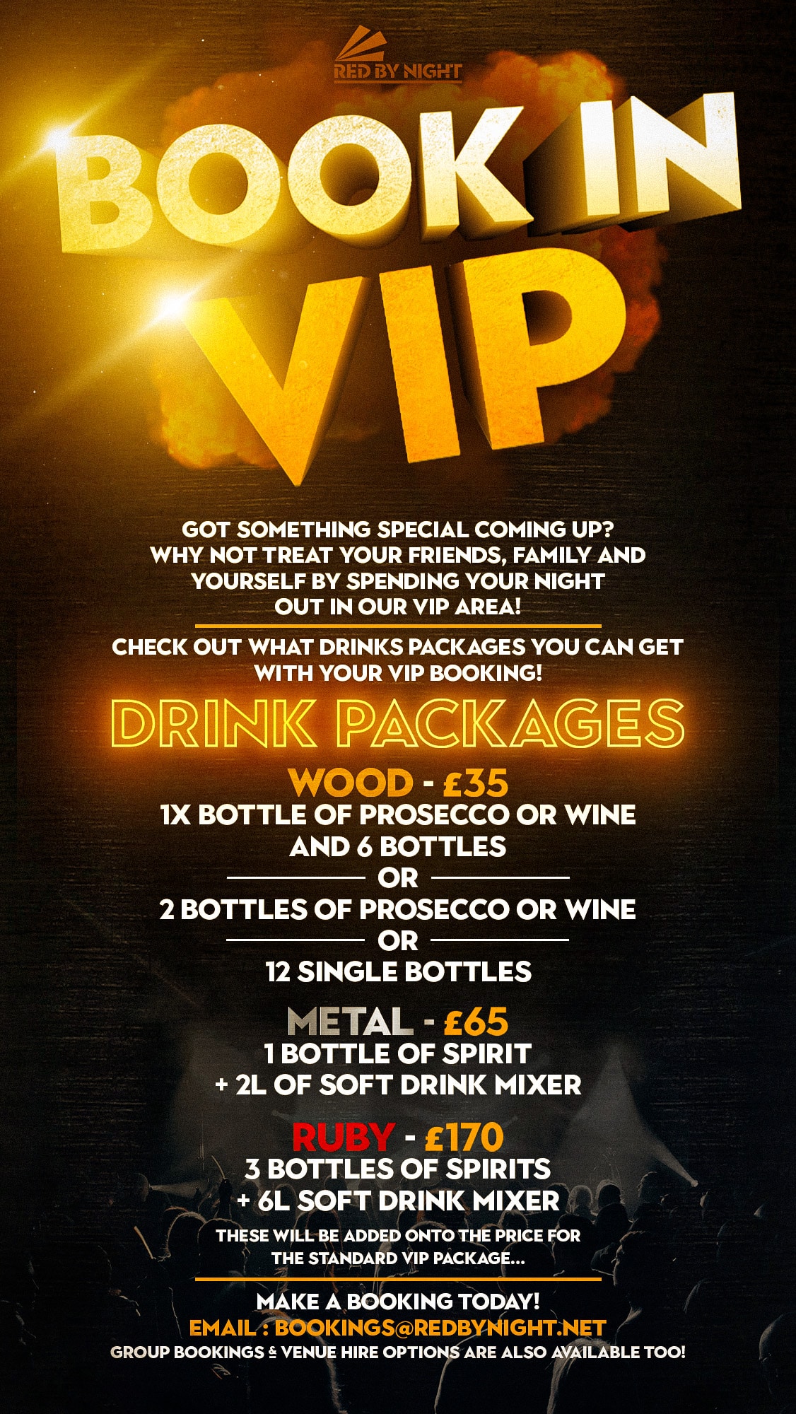 VIP BOOKINGS GRAPHIC